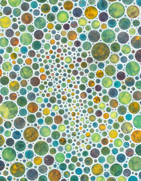 White Circles | Framed Giclee Print on Canvas